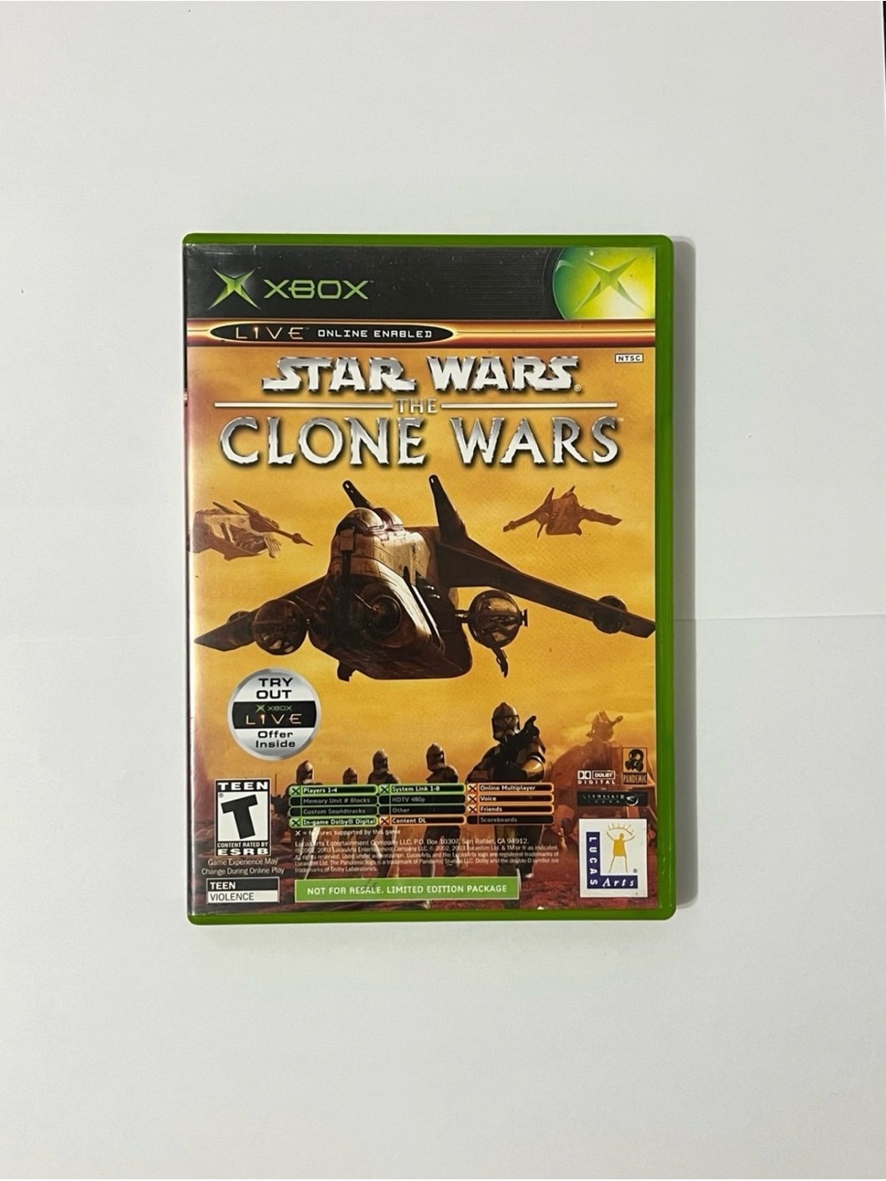 Star Wars The Clone Wars + Tetris Worlds (Xbox)  Combo Pack Complete & Tested